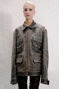 Grey Leather Jacket