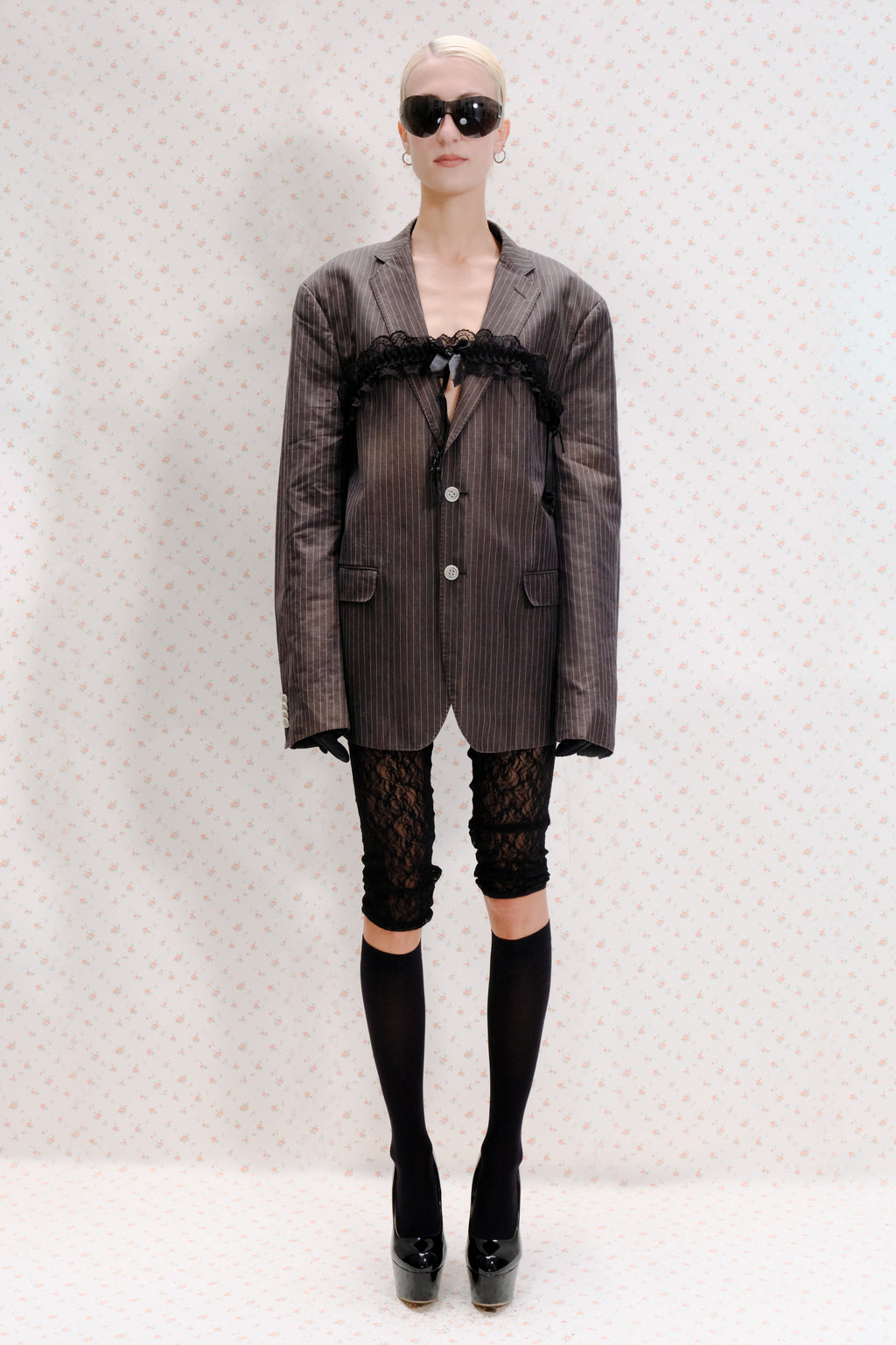 GUESS Grey Pinstripe Blazer
