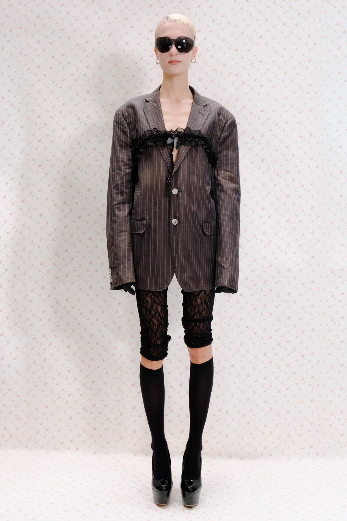 Grey Pinstripe Blazer