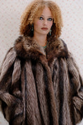 Brown fur coat