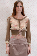 Floral Cropped Cardigan