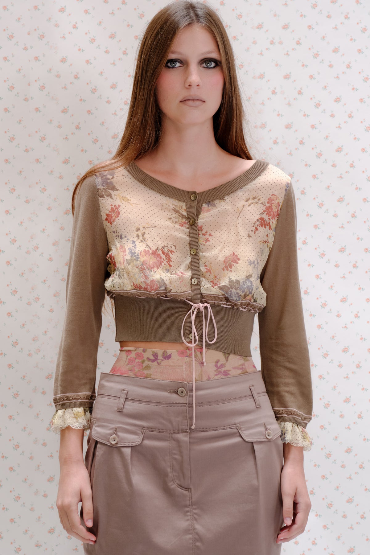 Floral Cropped Cardigan
