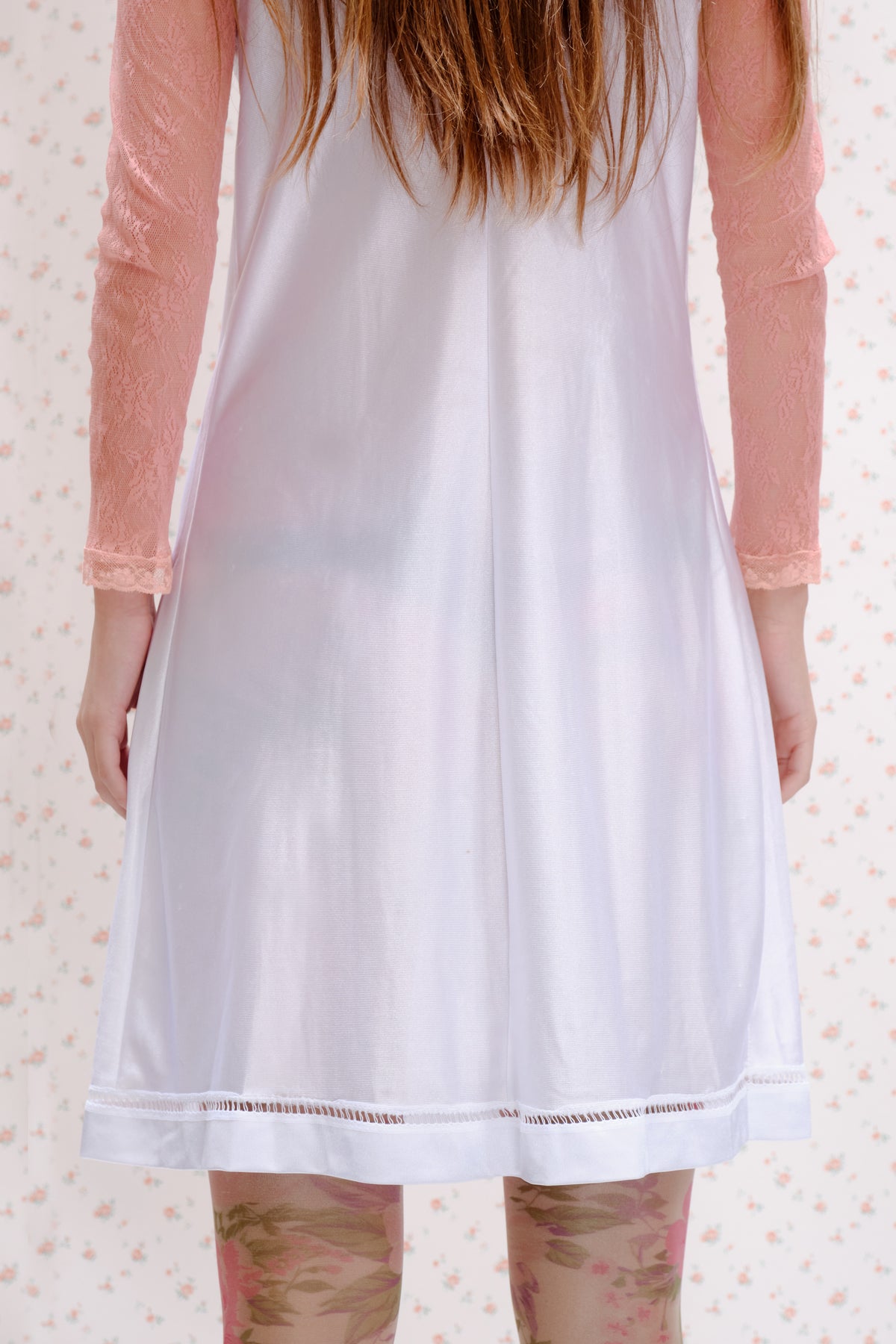 White Satin Slip Dress