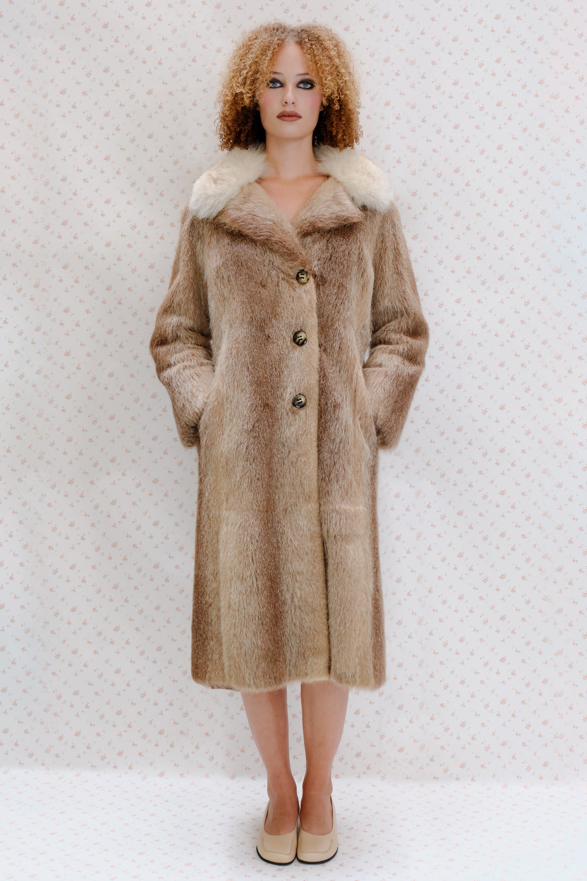 Cream Vintage Fur