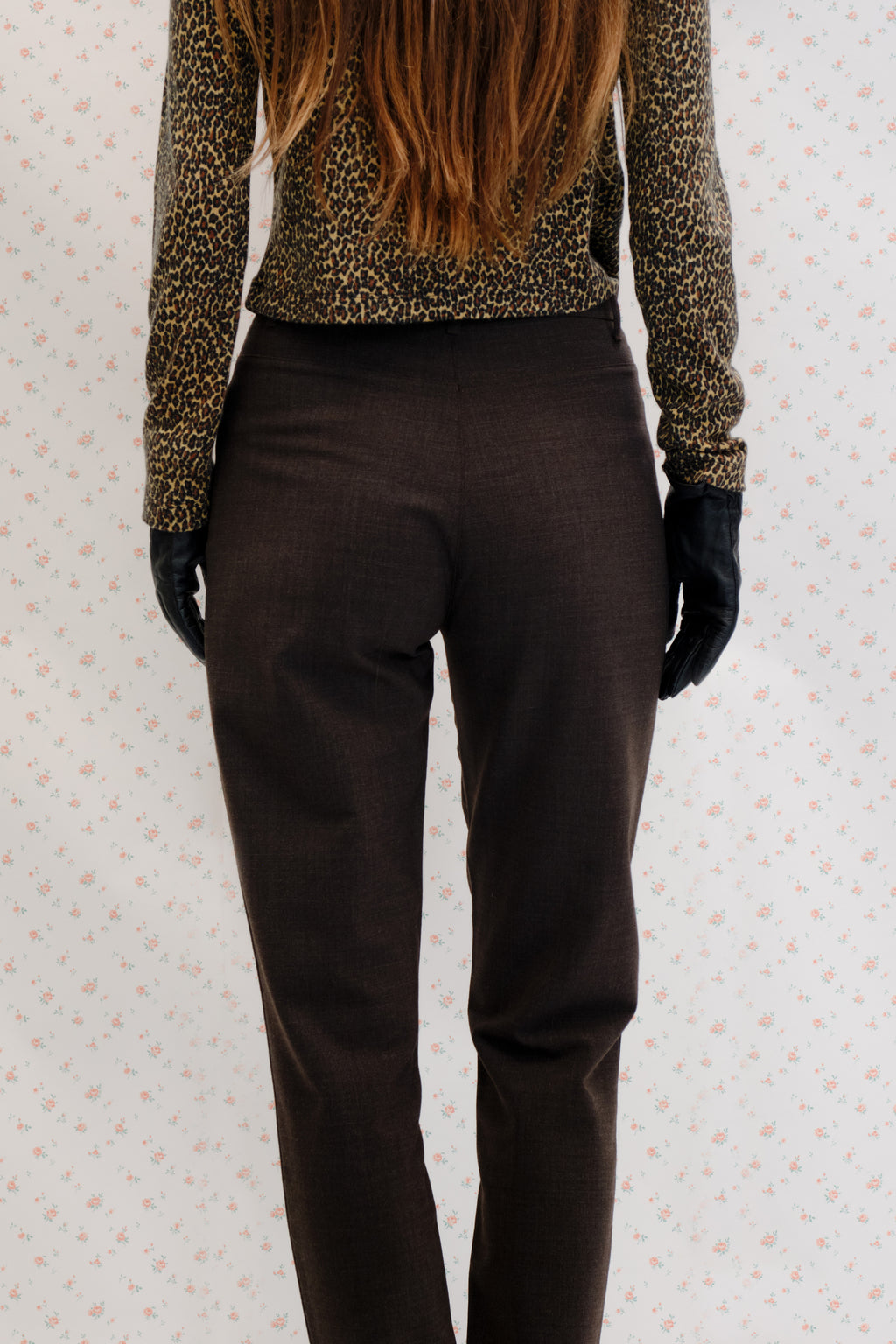 Dark Brown Tailored Trousers