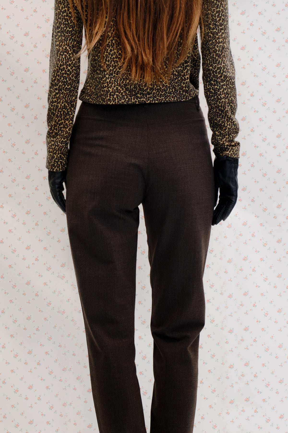 Dark Brown Tailored Trousers