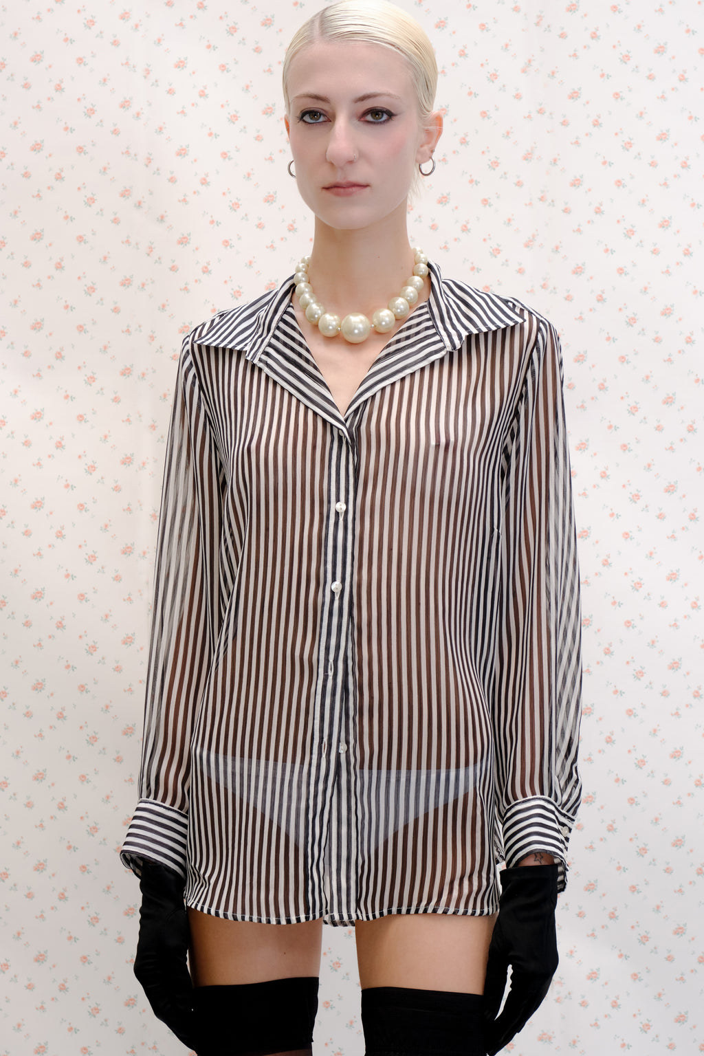 Sheer Striped Shirt