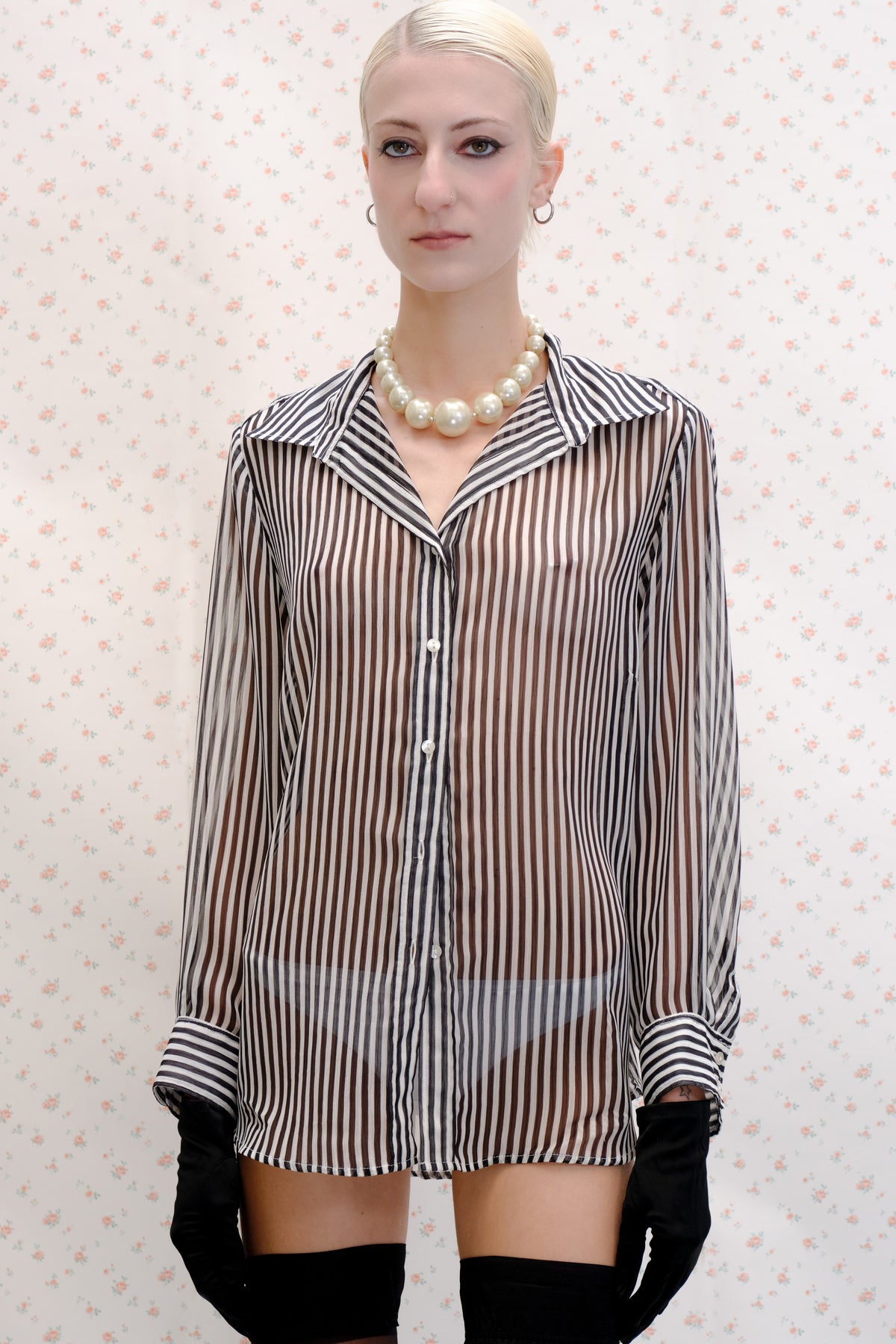 Sheer Striped Shirt