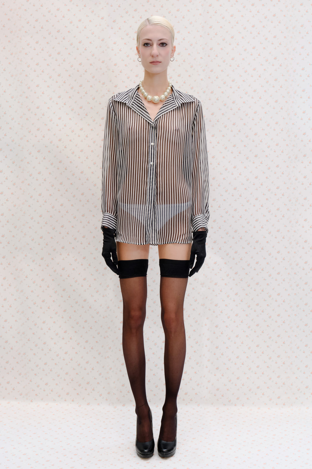 Sheer Striped Shirt
