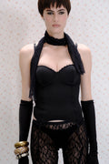 Black Polka Dot Corset Top