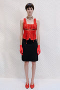Black Skirt with Lace Waistband