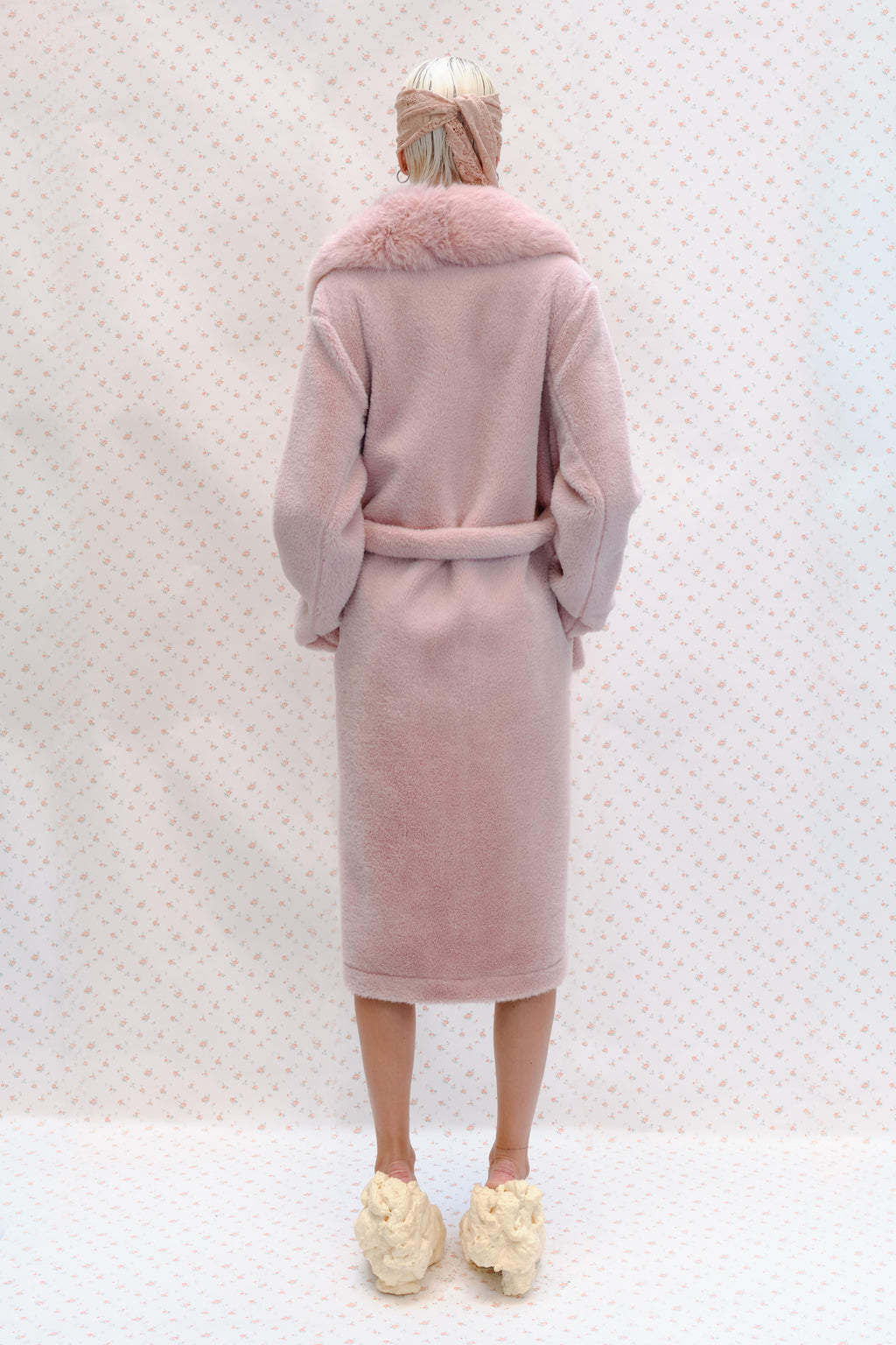 Vintage Faux Fur Pink Coat