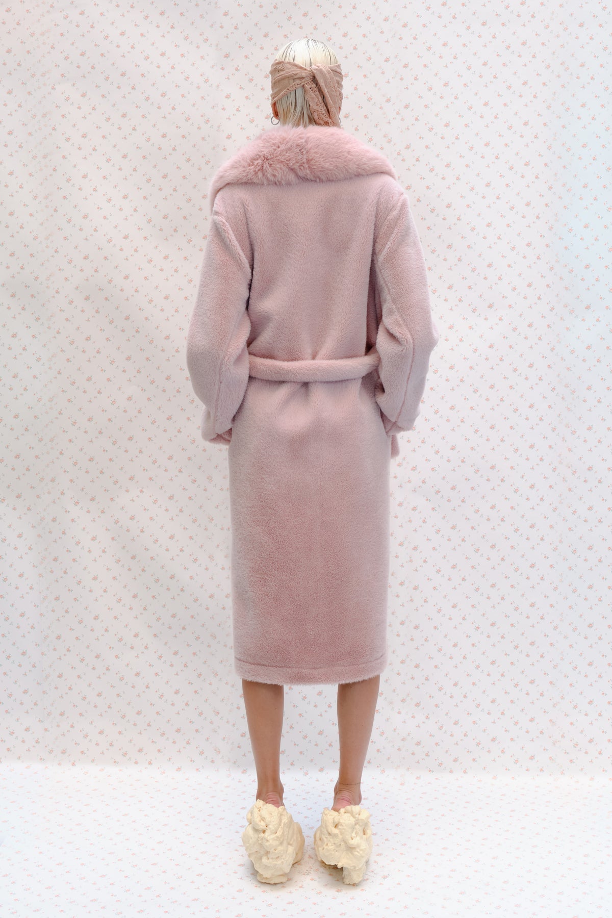 Faux Fur Pink Coat