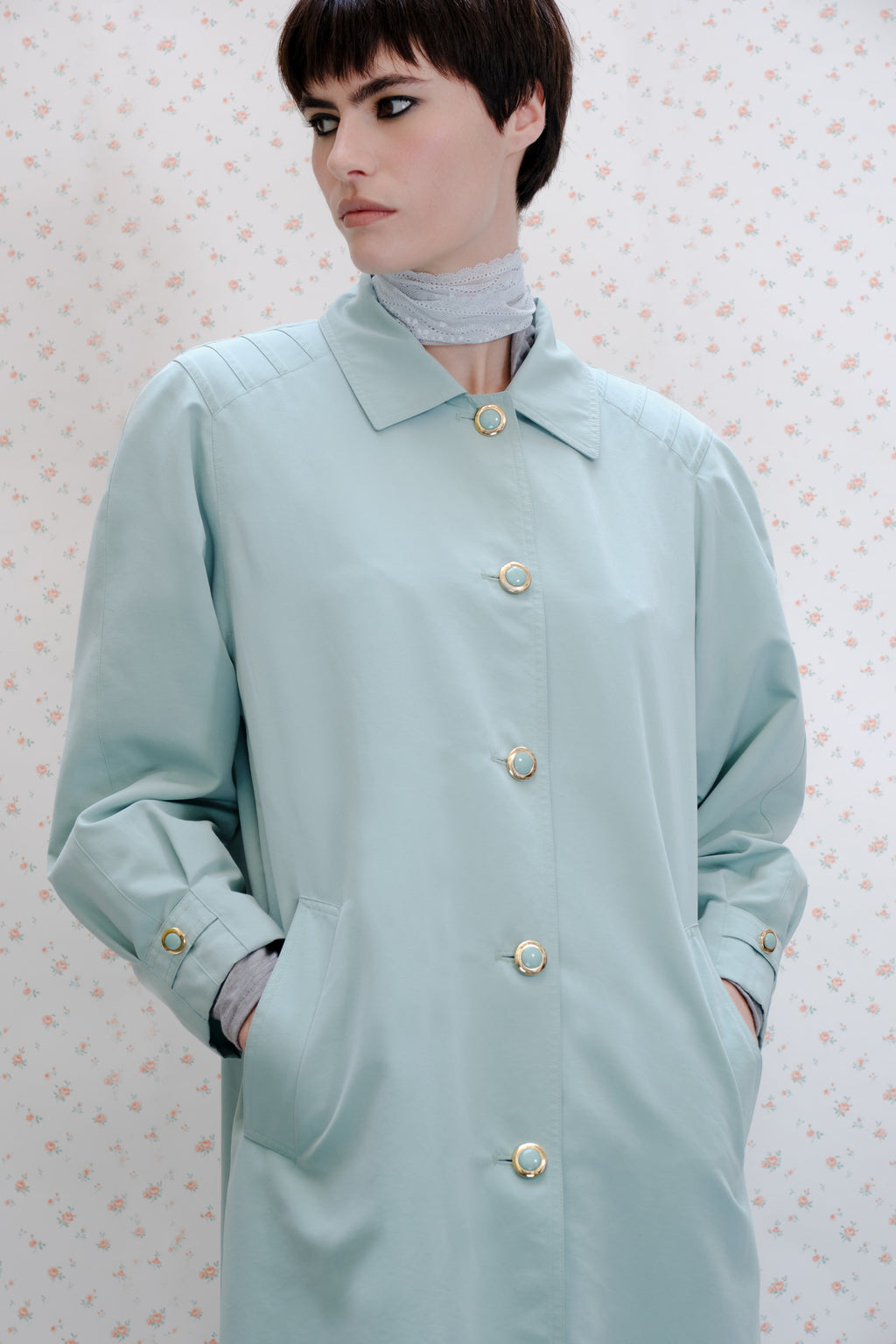 Pastel Blue Vintage Coat