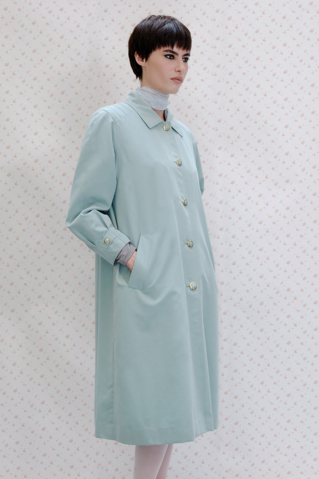 Pastel Blue Vintage Coat