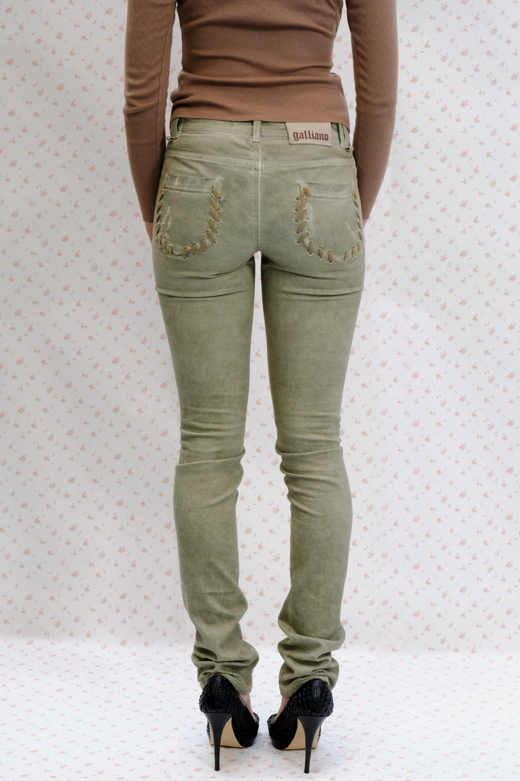 JOHN GALLIANO Vintage Khaki Low-Rise Jeans