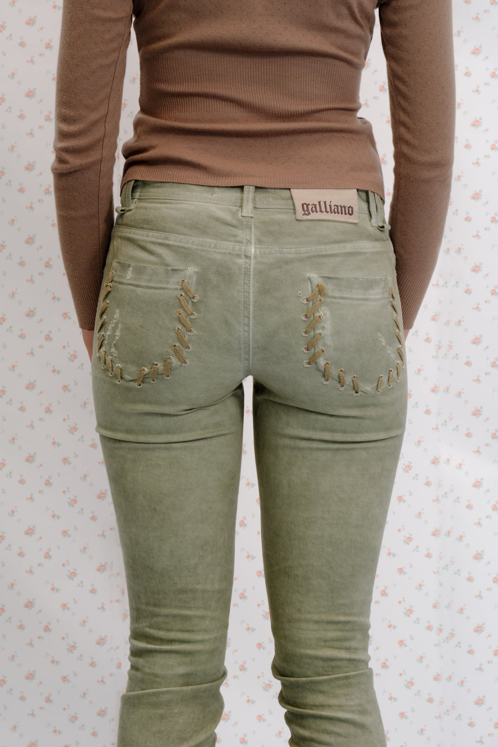 JOHN GALLIANO Vintage Khaki Low-Rise Jeans
