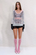 Guess Printed Long-Sleeve Top