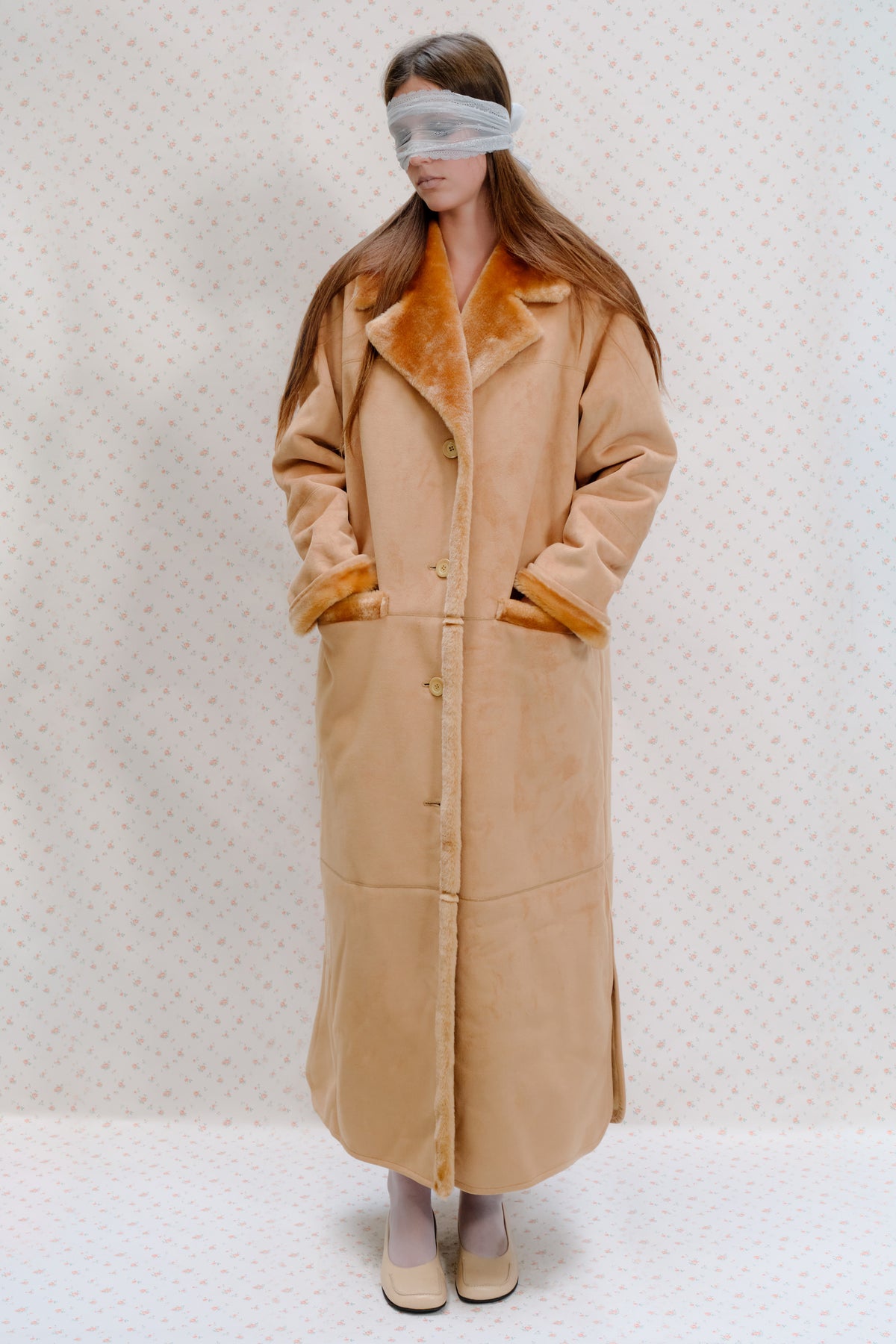 Beige Faux Shearling Coat