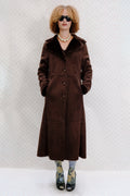Vintage Dark Brown Suede Coat