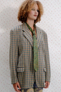 Multicolor Checkered Blazer