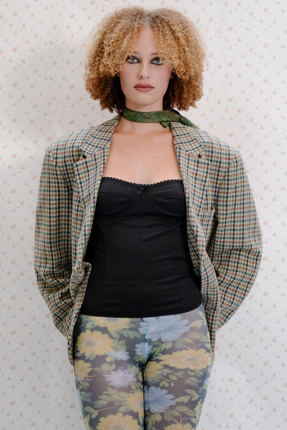 Multicolor Checkered Blazer