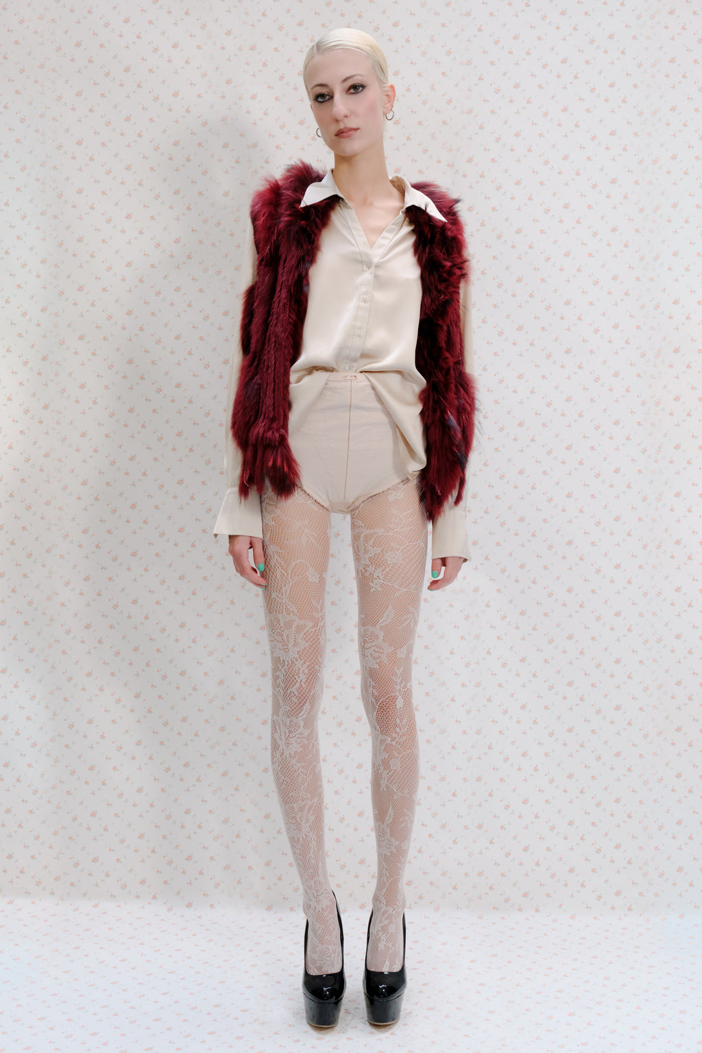 Ivory Satin Shirt