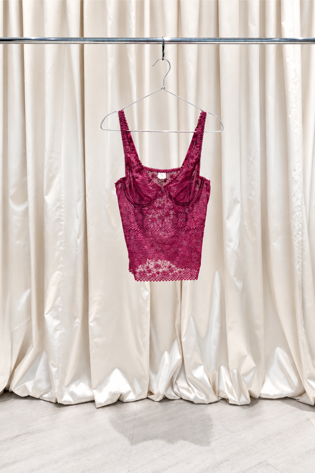 Pink Lace Camisole Top