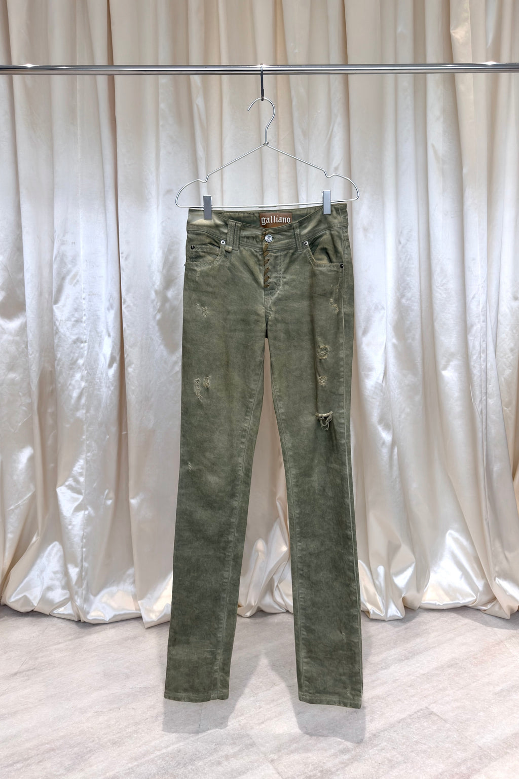 JOHN GALLIANO Vintage Khaki Low-Rise Jeans