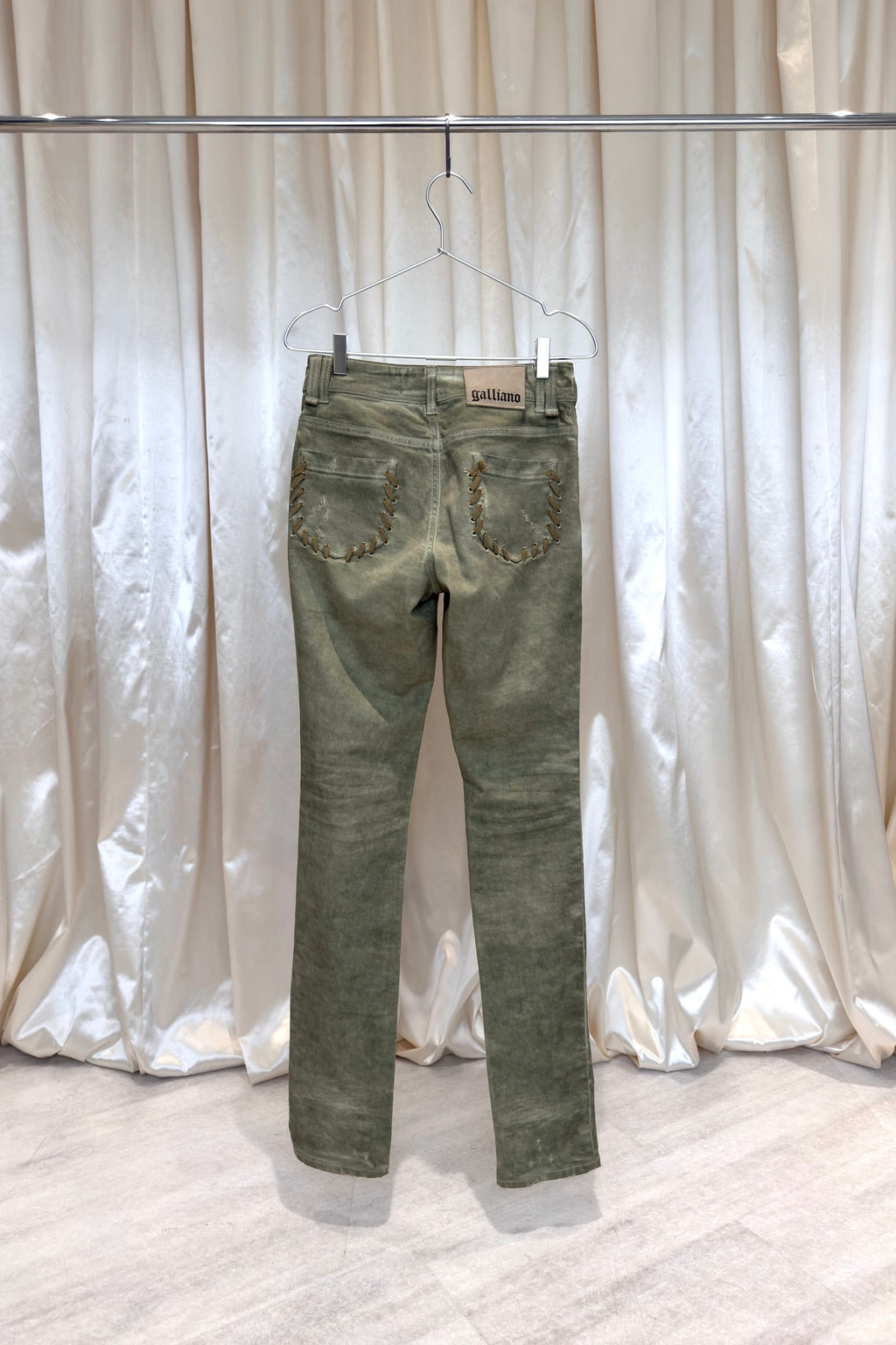 JOHN GALLIANO Vintage Khaki Low-Rise Jeans