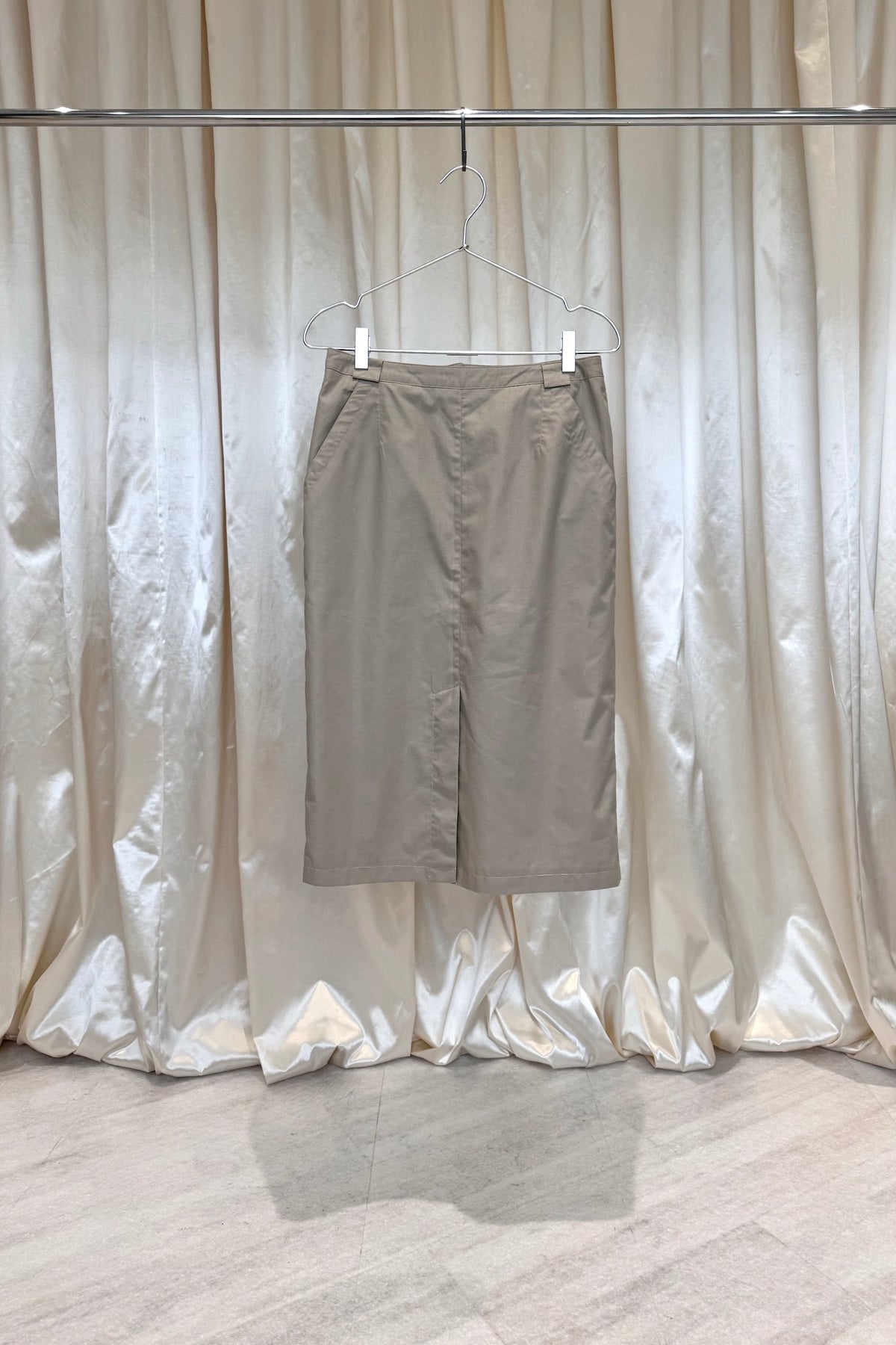 Beige Midi Skirt