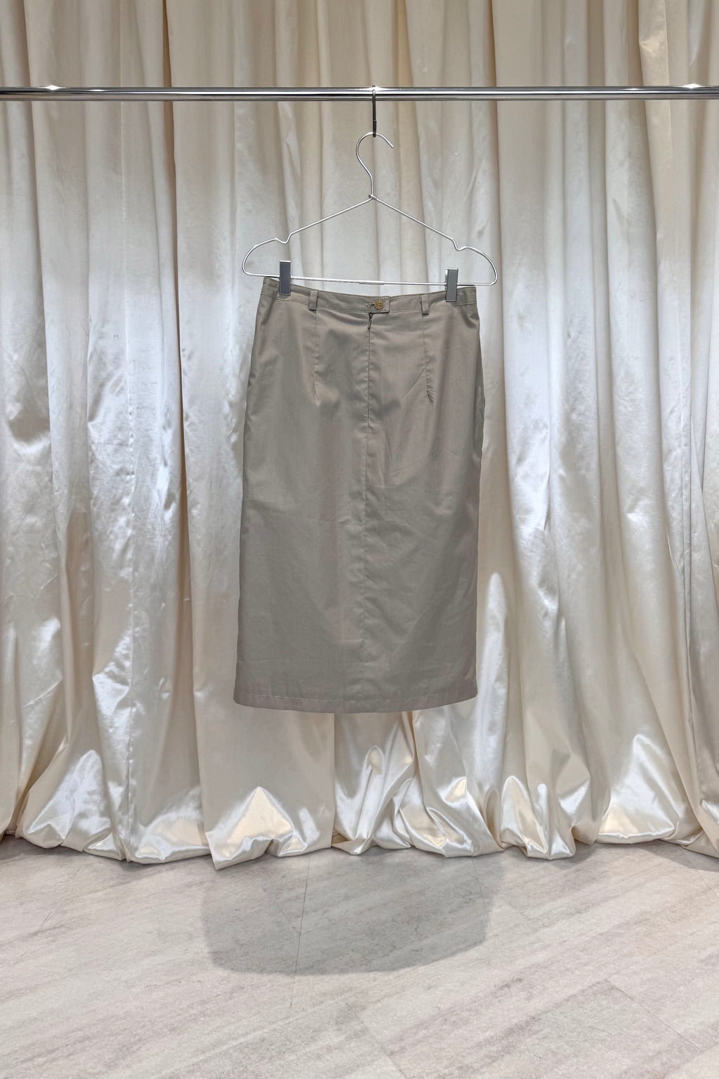 Beige Midi Skirt