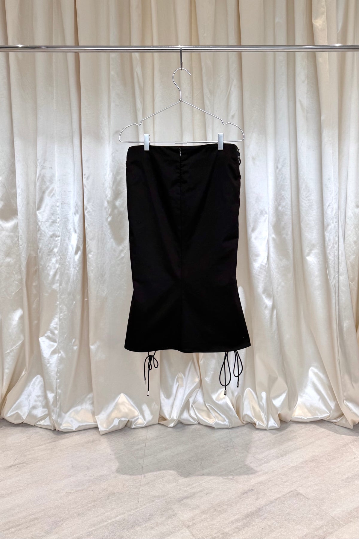 Black Lace-Up Skirt