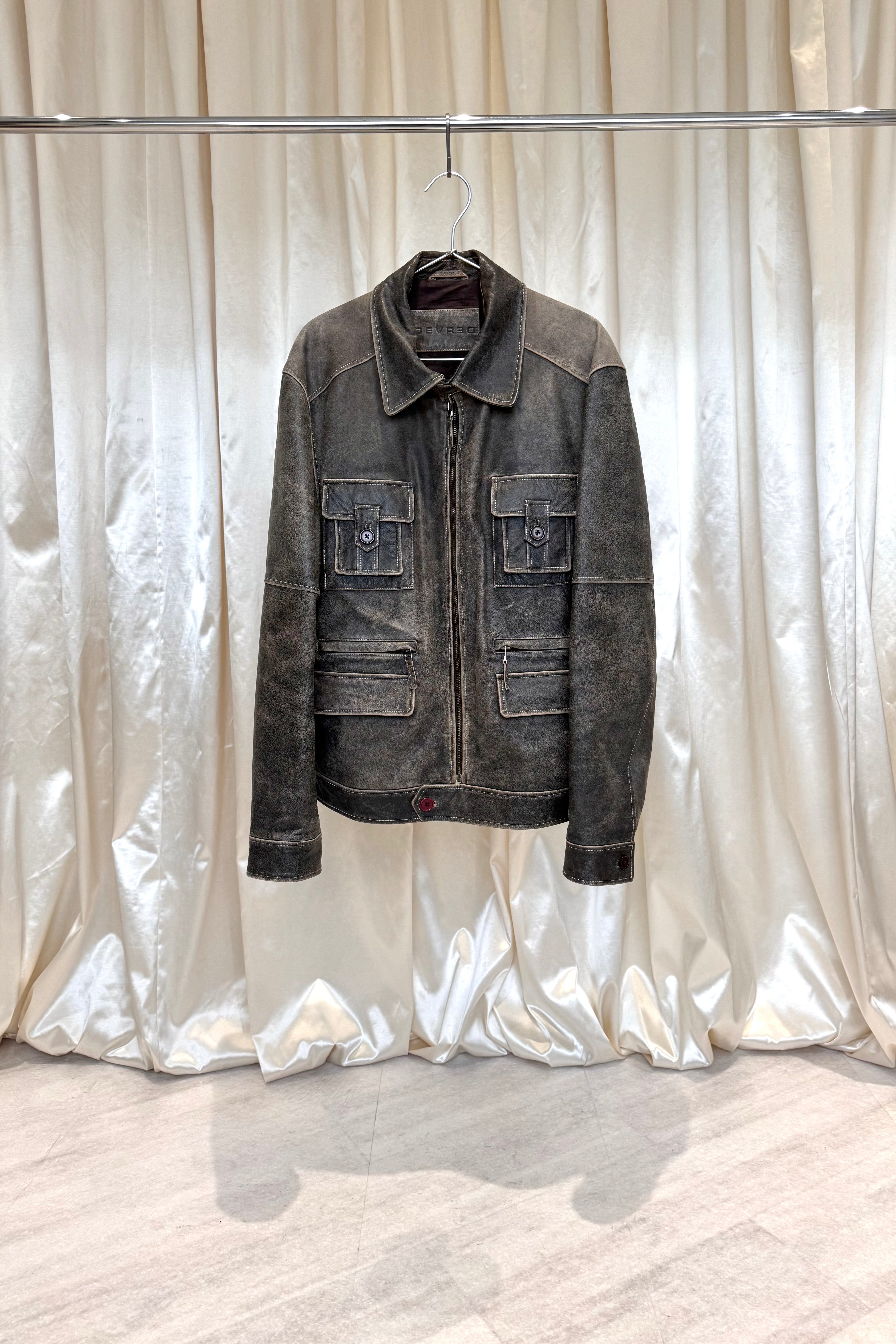 Grey Leather Jacket