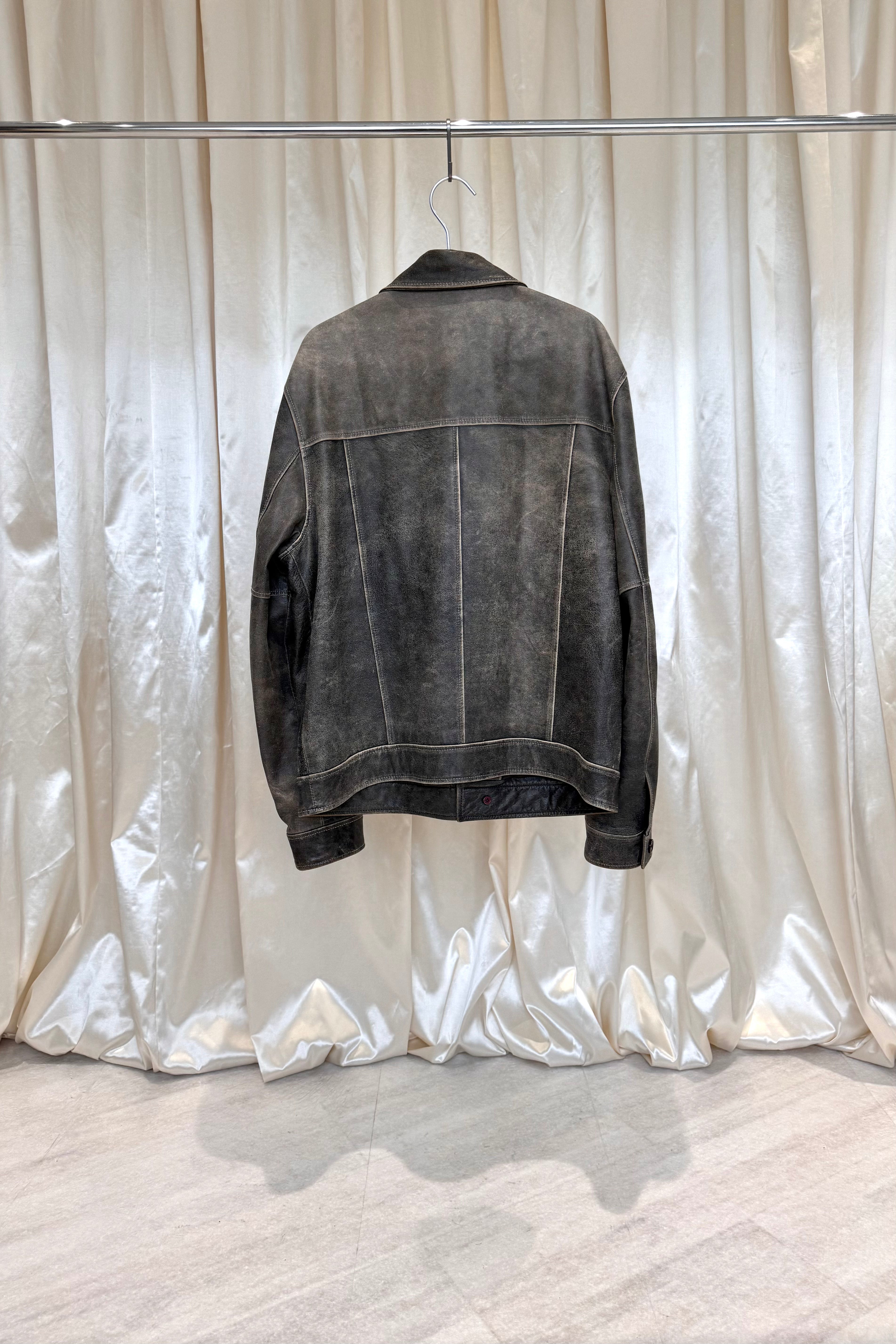 Grey Leather Jacket