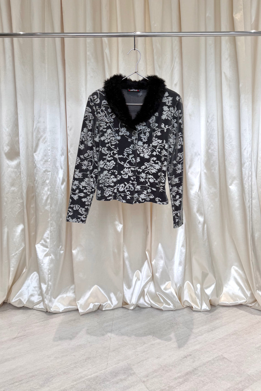 Grey Floral Cardigan