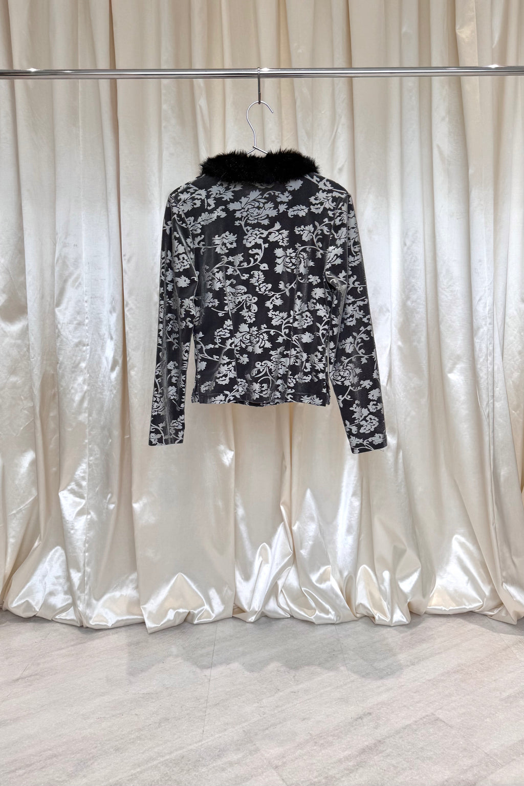Grey Floral Cardigan