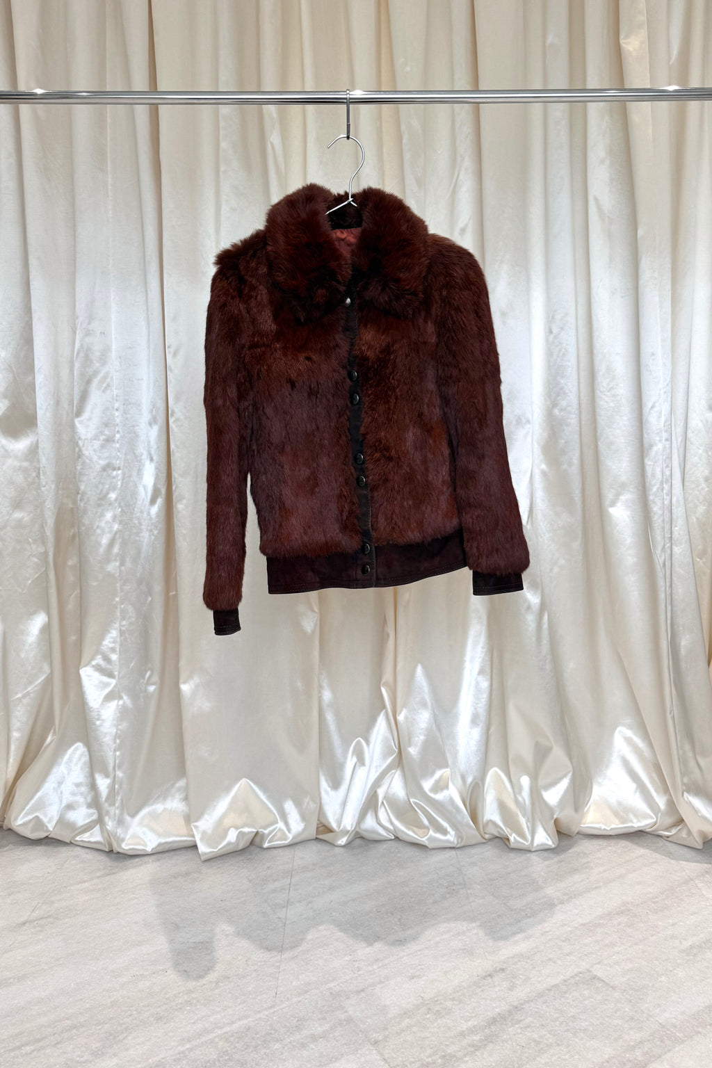 Burgundy Fur Jacket