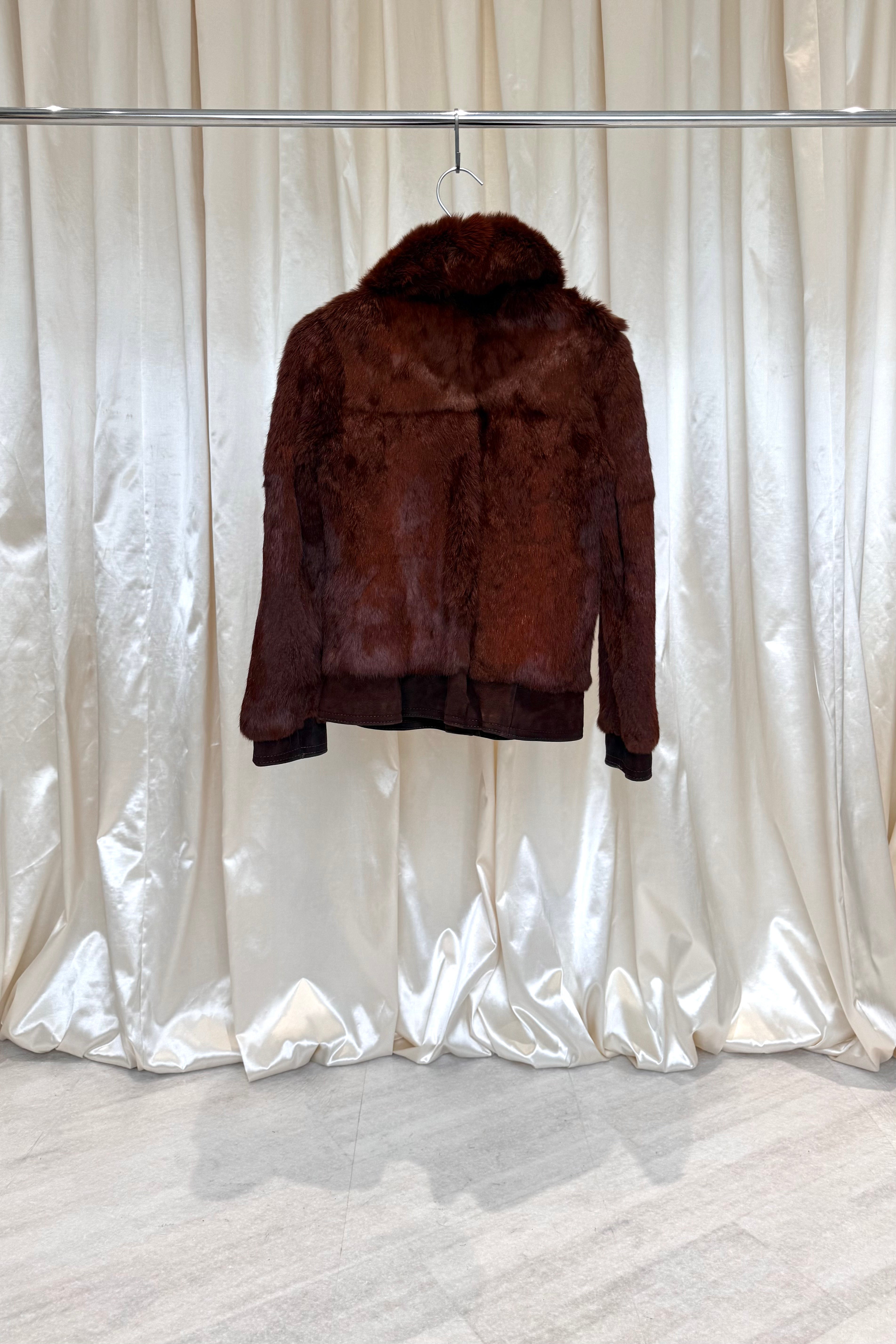 Burgundy Fur Jacket