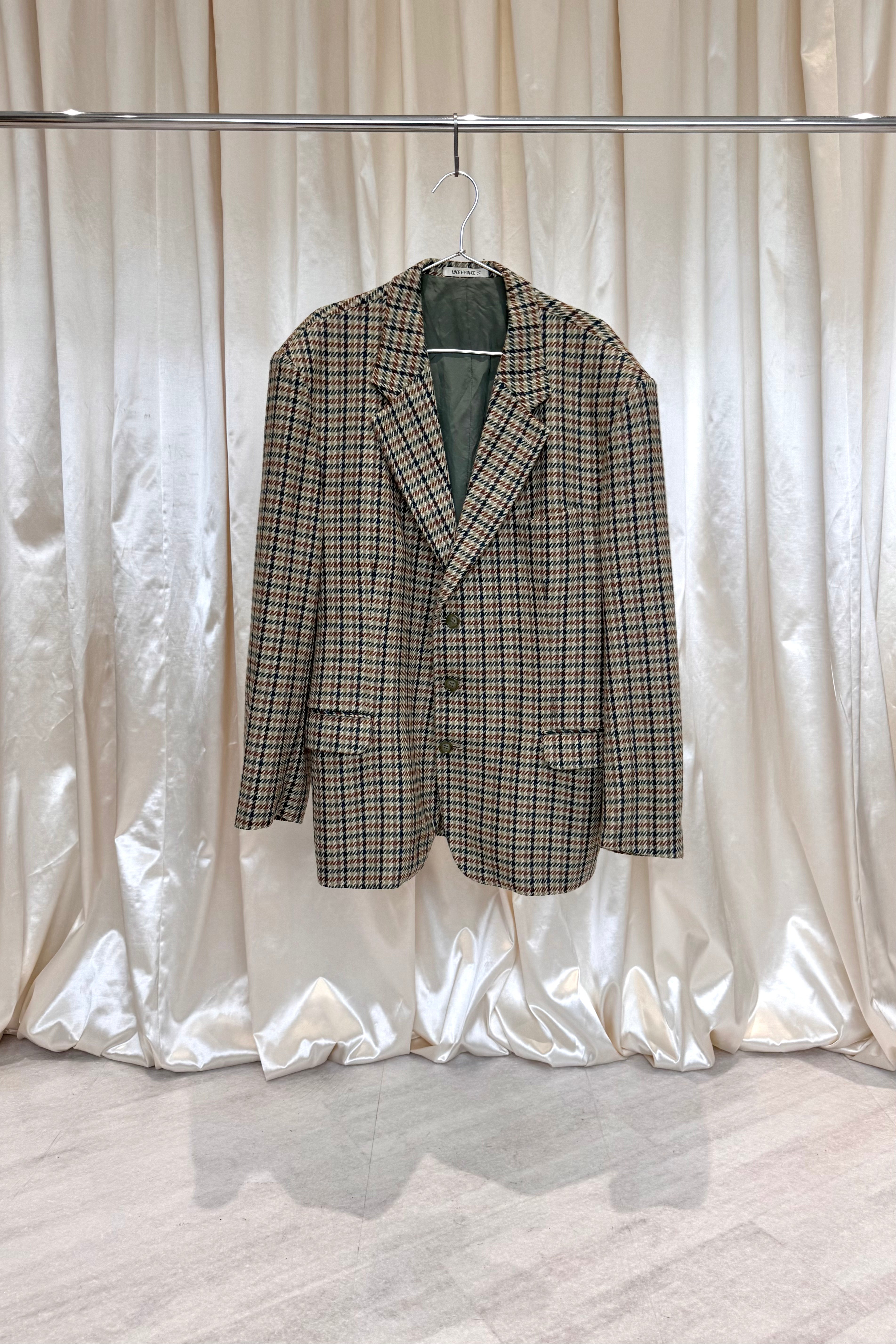 Multicolor Checkered Blazer