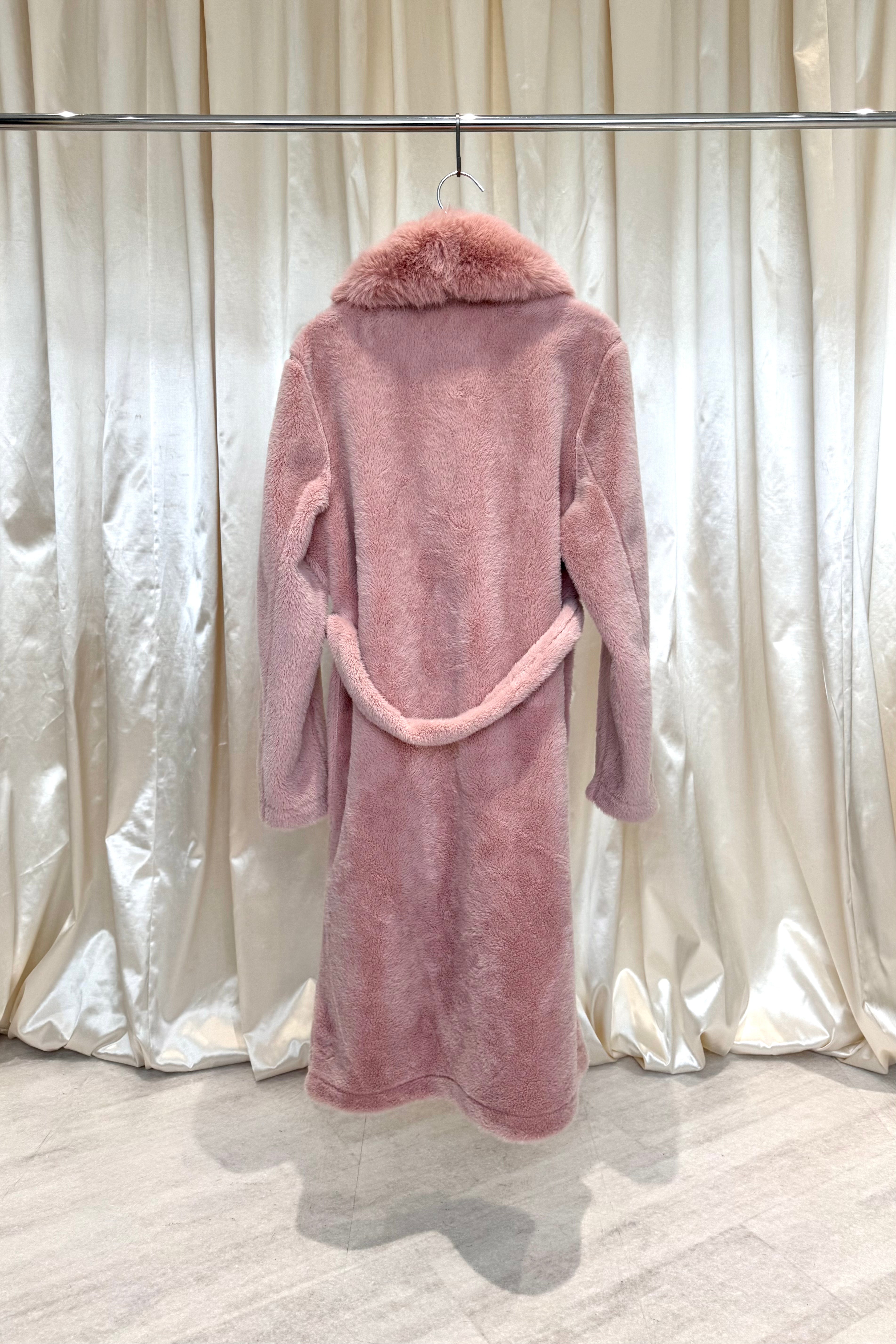 Faux Fur Pink Coat