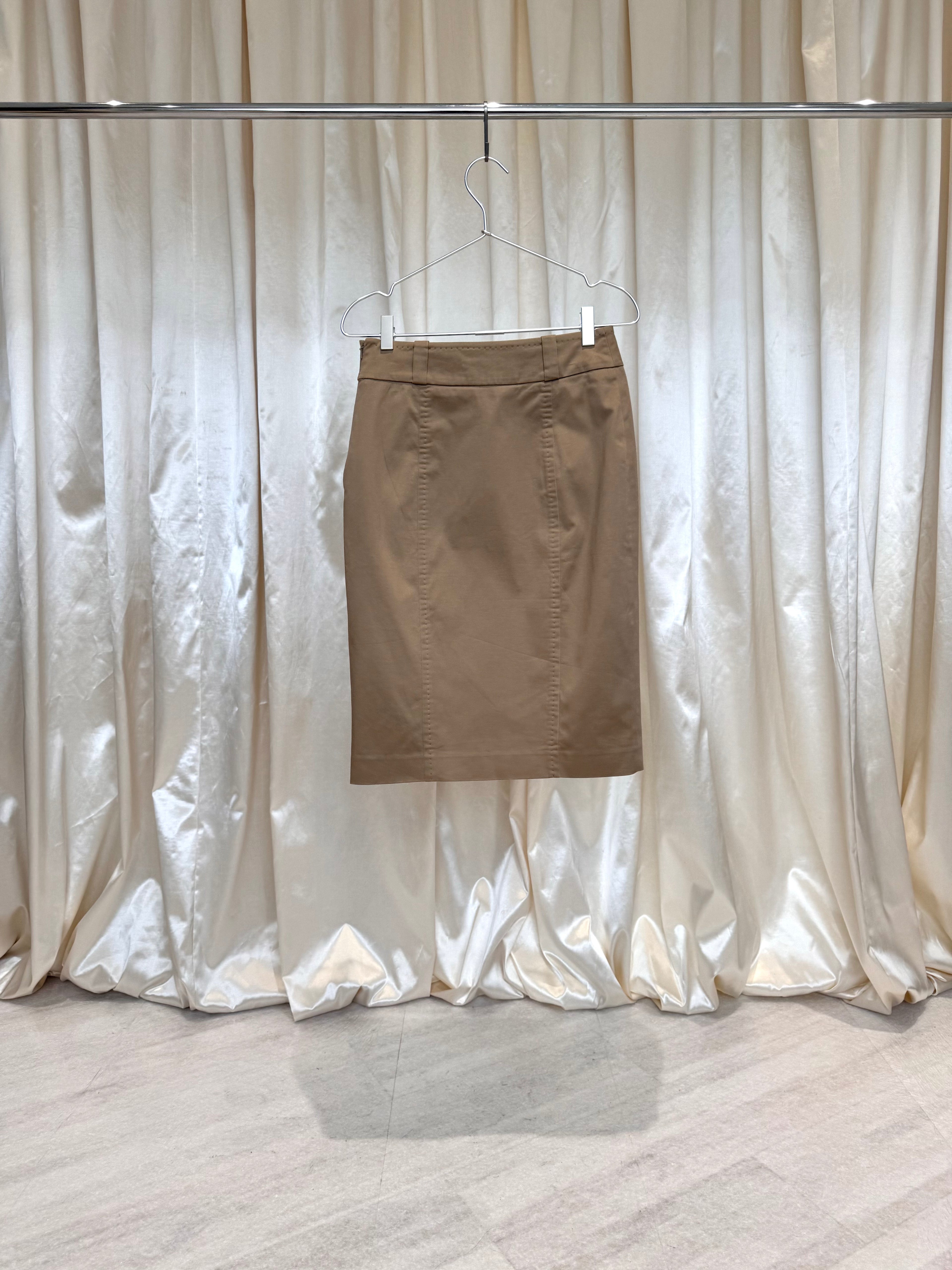 Beige Pencil Skirt