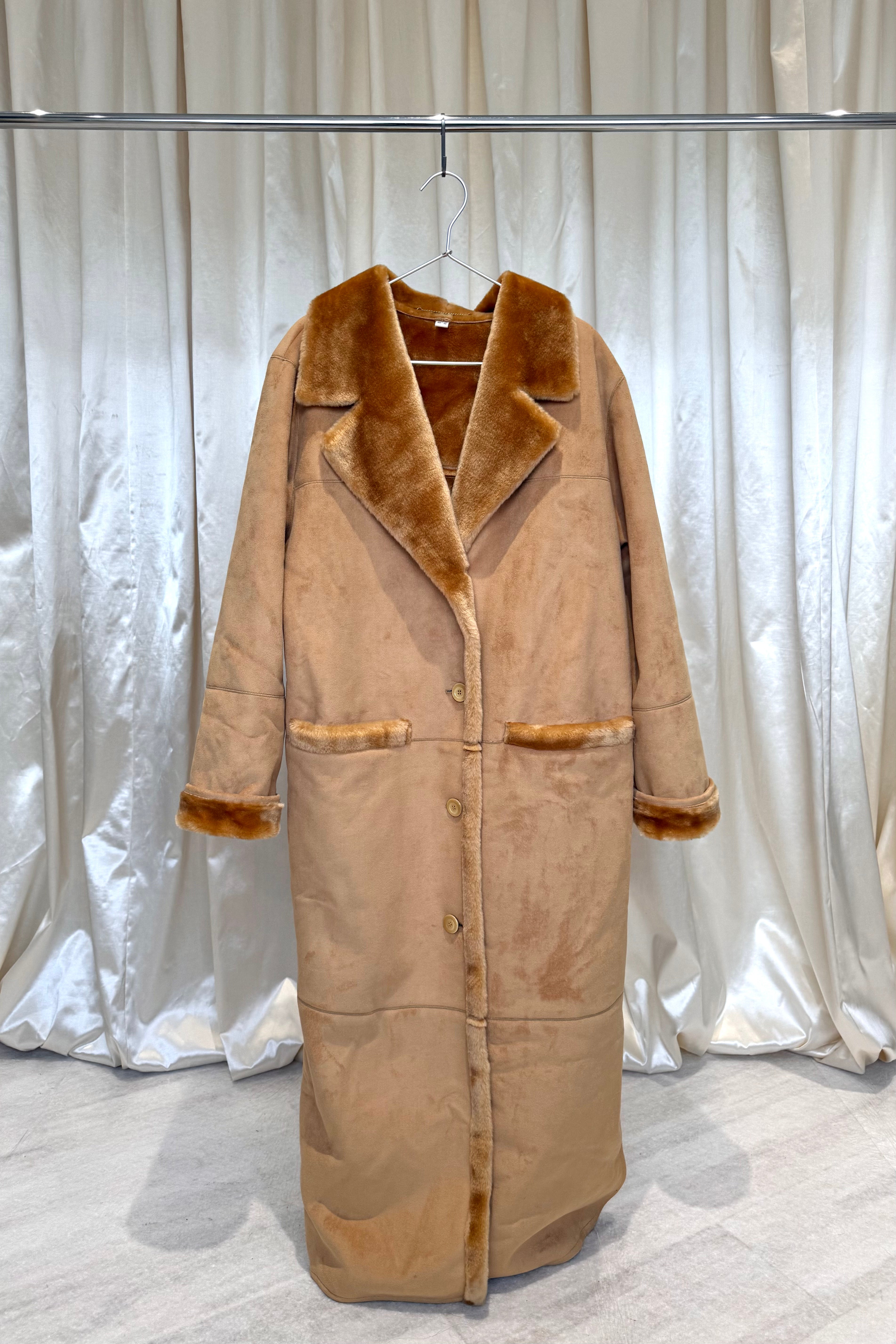 Beige Faux Shearling Coat