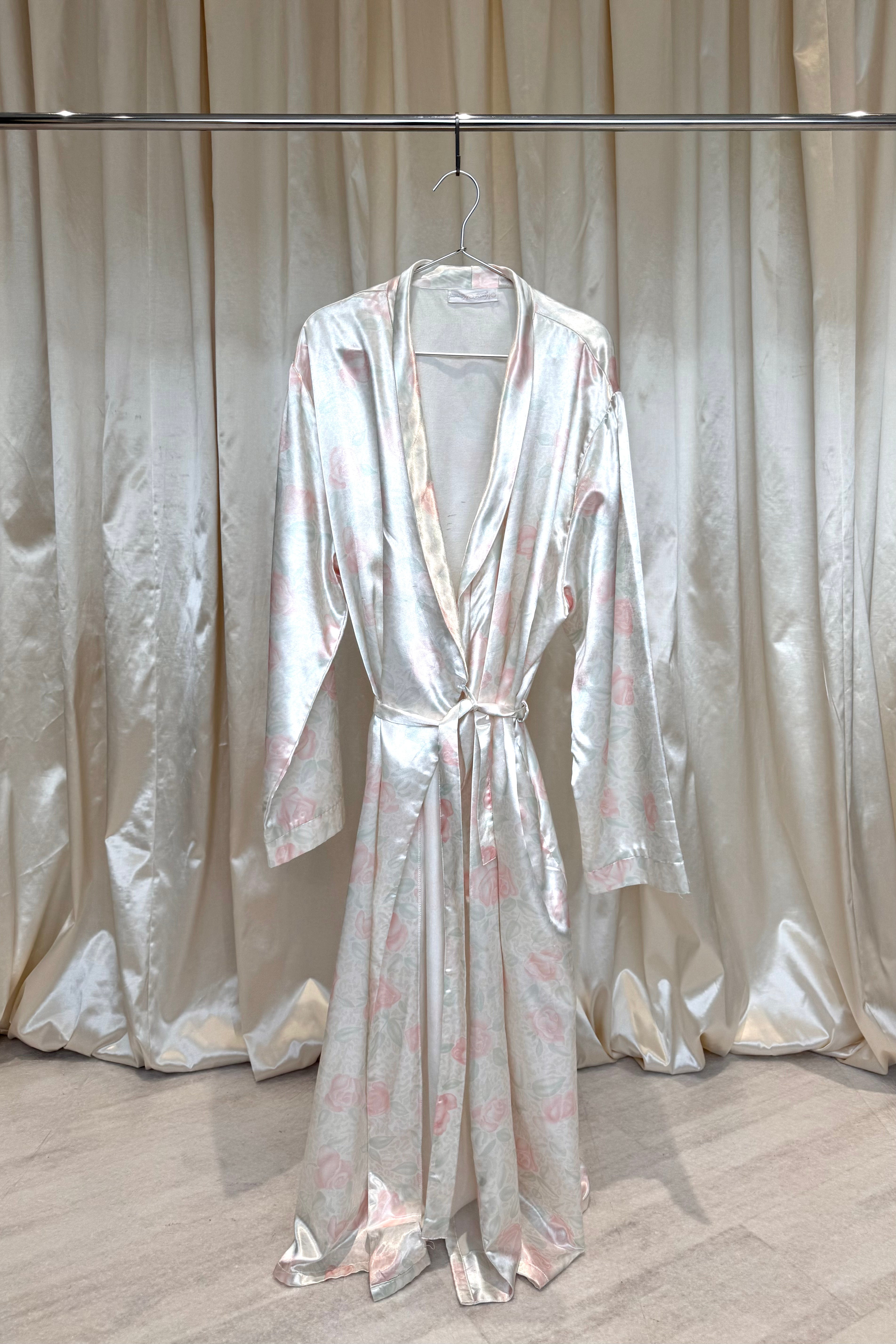 Pink Floral Satin Dress