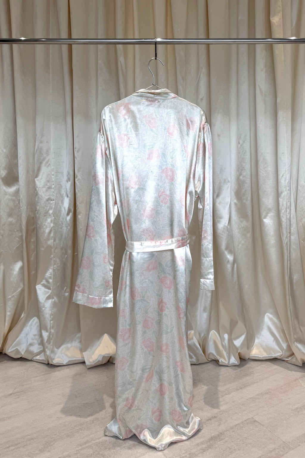 Pink Floral Satin Dress
