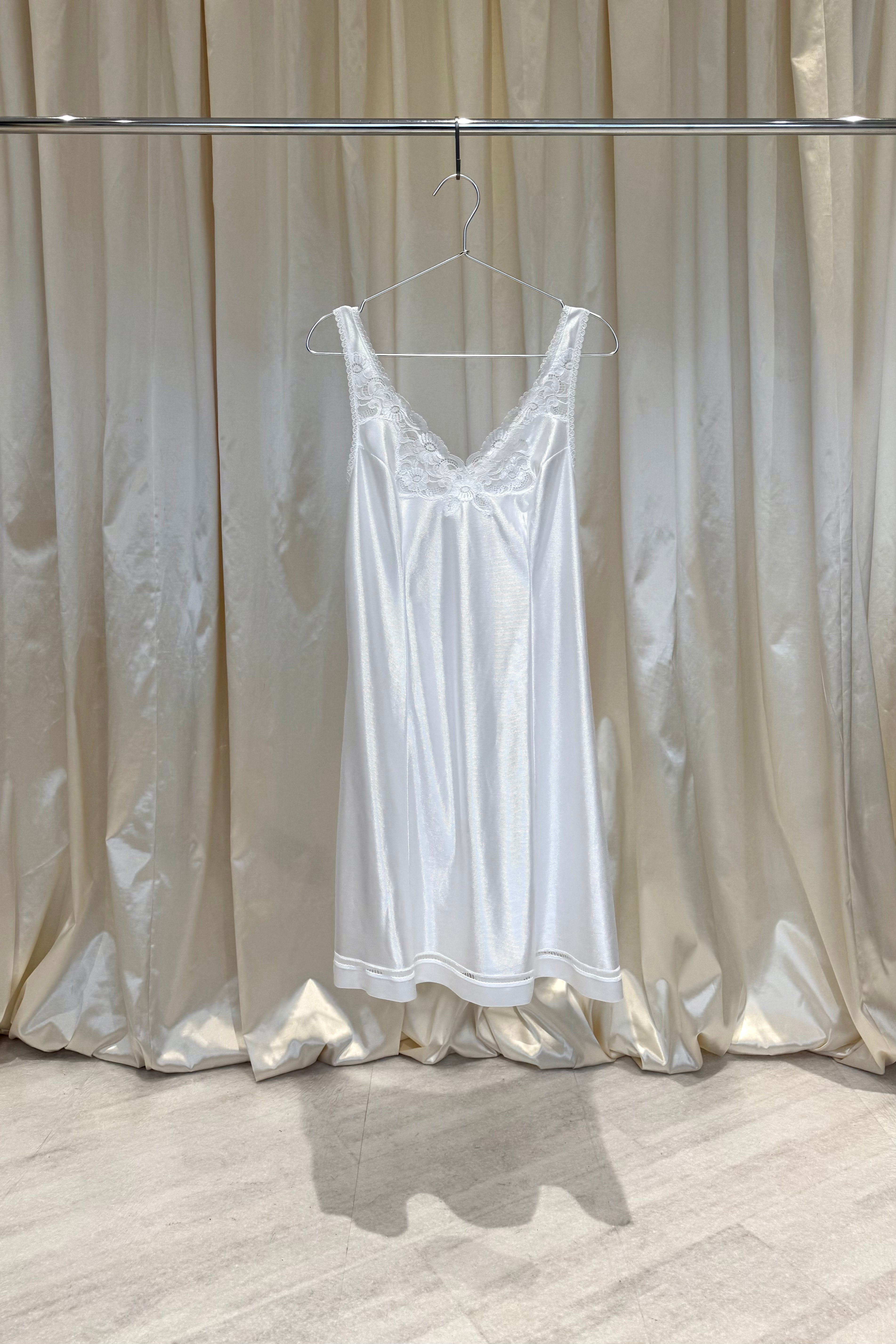 White Satin Slip Dress
