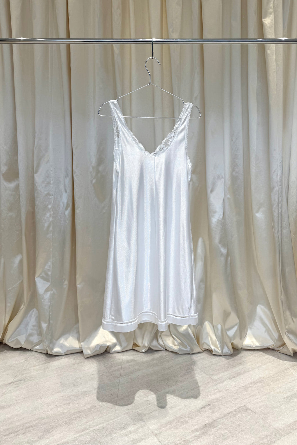 White Satin Slip Dress