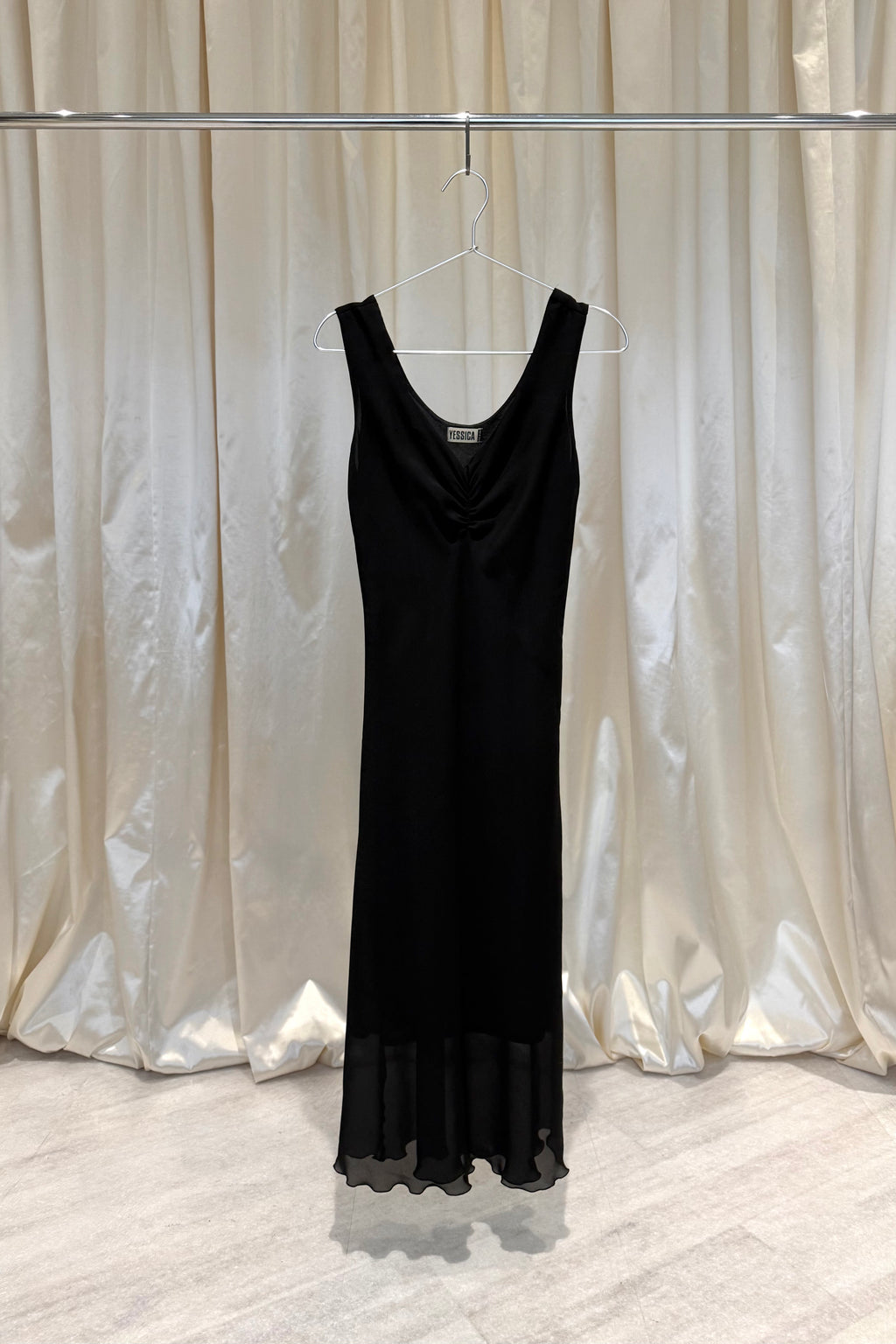 Vintage Black Midi Dress