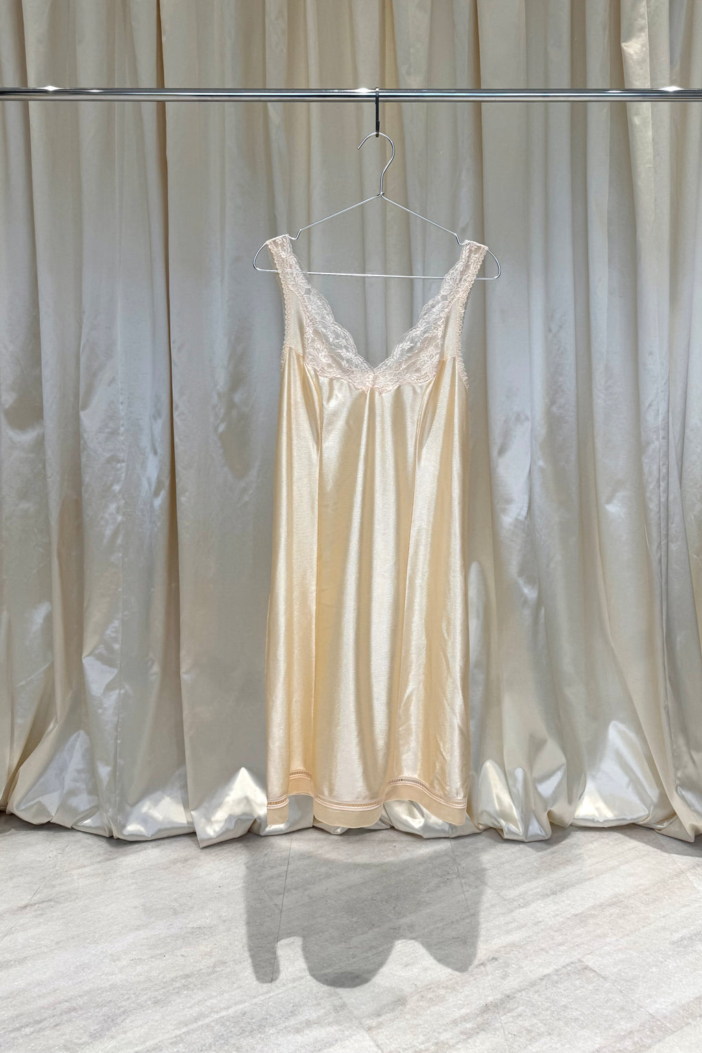 Ivory Satin Slip Dress
