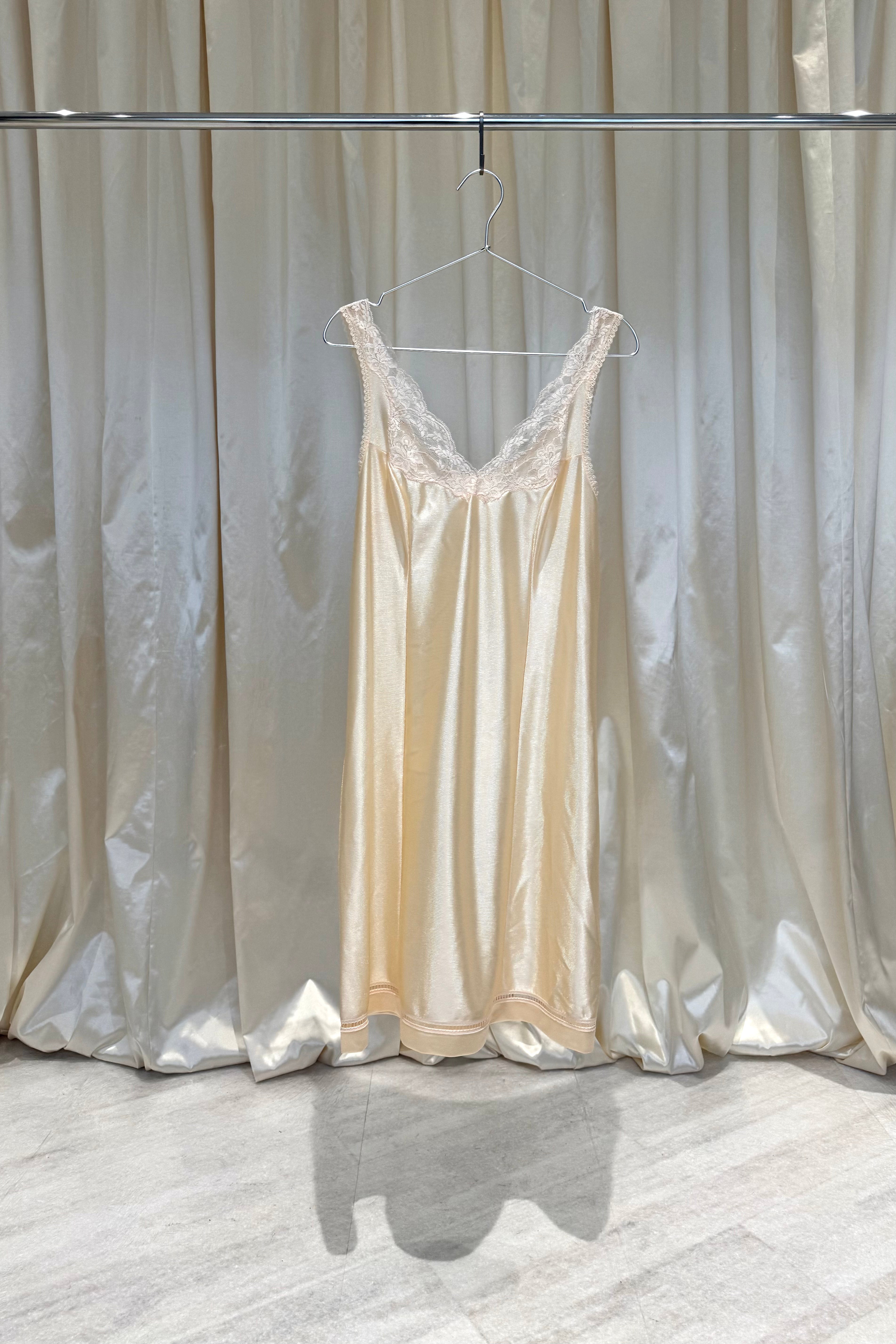 Ivory Satin Slip Dress
